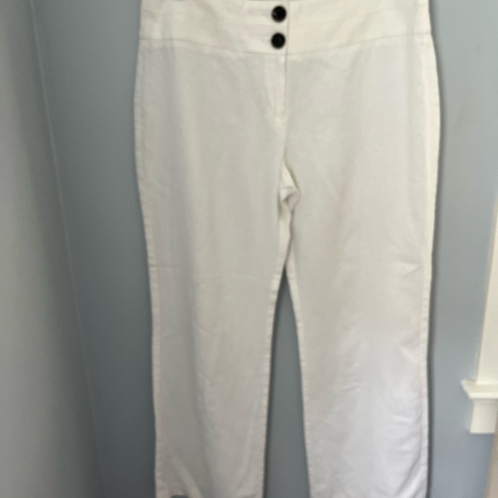 Marks & Spencer White Cropped Ankle Pants Sleek Design
